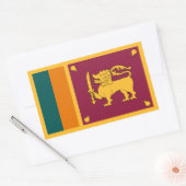 Sticker Rectangulaire Drapeau Sri Lanka (Enveloppe)