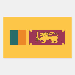 Sticker Rectangulaire Drapeau sri-lankais, Drapeau sri-lankais