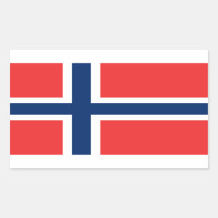 Sticker Rectangulaire Drapeau Stickers* de la Norvège
