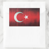 Sticker Rectangulaire Drapeau stylisé de Turquie (Sac)