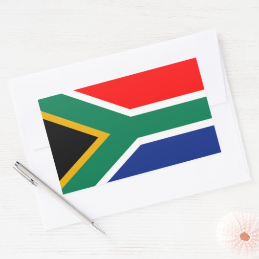 Sticker Rectangulaire Drapeau sud-africain (Enveloppe)