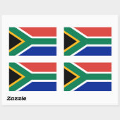 Sticker Rectangulaire Drapeau sud-africain, Drapeau sud-africain (Feuille)