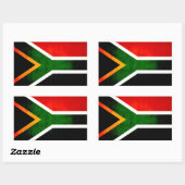 Sticker Rectangulaire Drapeau sud-africain moderne Edgy (Feuille)