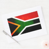 Sticker Rectangulaire Drapeau sud-africain moderne Edgy (Enveloppe)