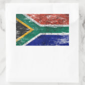 Sticker Rectangulaire Drapeau sud-africain soufflé et porté (Sac)