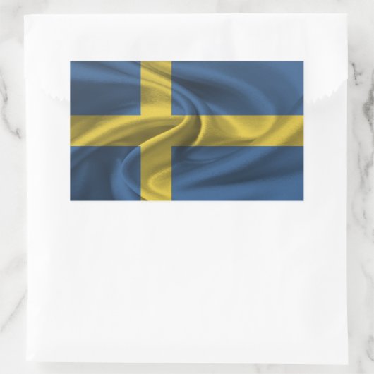 Sticker Rectangulaire Drapeau Suède (Sac)