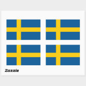 Sticker Rectangulaire Drapeau Suède (Feuille)