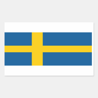 Sticker Rectangulaire Drapeau Suède