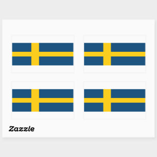 Sticker Rectangulaire Drapeau suédois