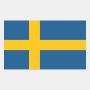 Sticker Rectangulaire Drapeau suédois