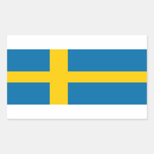 Sticker Rectangulaire Drapeau suédois, Drapeau suédois
