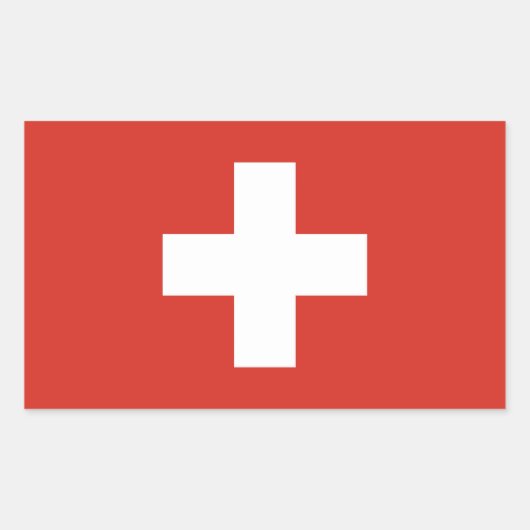 Sticker Rectangulaire Drapeau Suisse (Devant)