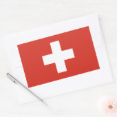 Sticker Rectangulaire Drapeau Suisse (Enveloppe)