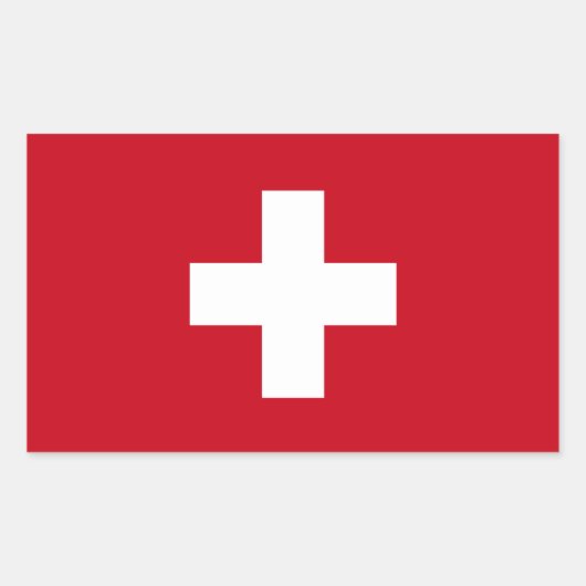 Sticker Rectangulaire Drapeau suisse (Devant)