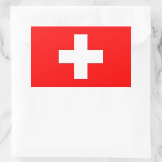 Sticker Rectangulaire Drapeau Suisse (Sac)