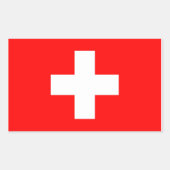 Sticker Rectangulaire Drapeau Suisse (Devant)