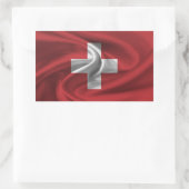 Sticker Rectangulaire Drapeau Suisse (Sac)