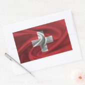 Sticker Rectangulaire Drapeau Suisse (Enveloppe)