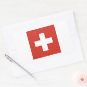 Sticker Rectangulaire Drapeau Suisse (Enveloppe)