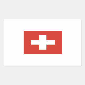 Sticker Rectangulaire Drapeau Suisse