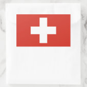 Sticker Rectangulaire Drapeau Suisse/Suisse (Sac)