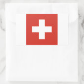 Sticker Rectangulaire Drapeau Suisse/Suisse (Sac)