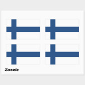 STICKER RECTANGULAIRE DRAPEAU SUOMI FINLAND (Feuille)