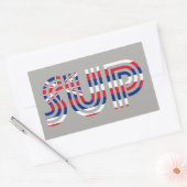 Sticker Rectangulaire Drapeau SUP Hawaii (Enveloppe)