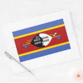 Sticker Rectangulaire Drapeau swazi, Drapeau d'Eswatini (Enveloppe)