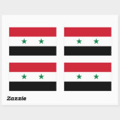 Sticker Rectangulaire Drapeau Syrie/Syrie (Feuille)