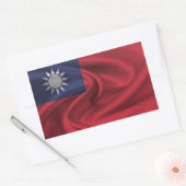 Sticker Rectangulaire Drapeau Taïwan (Enveloppe)