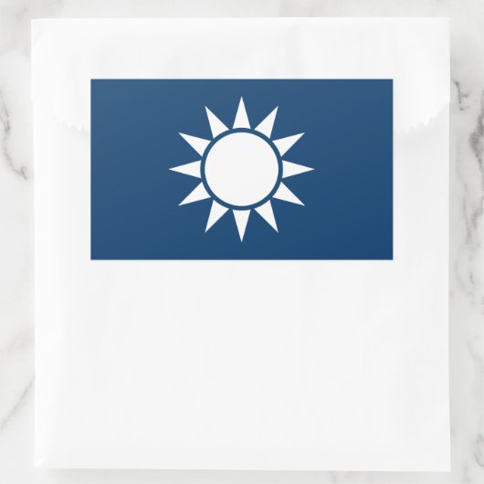 Sticker Rectangulaire Drapeau taïwanais "classique" (Sac)