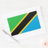 Sticker Rectangulaire Drapeau tanzanien, Drapeau de Tanzanie (Enveloppe)