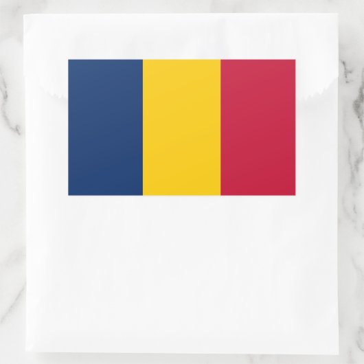 Sticker Rectangulaire Drapeau Tchad (Sac)