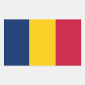 Sticker Rectangulaire Drapeau Tchad (Devant)