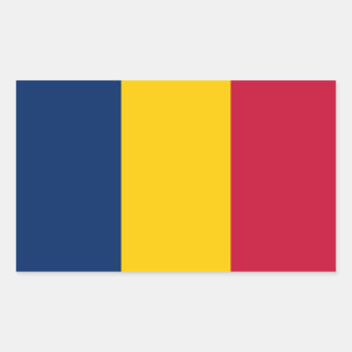 Sticker Rectangulaire Drapeau Tchad