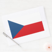 Sticker Rectangulaire Drapeau tchèque, Drapeau de la République tchèque (Enveloppe)