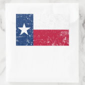 Sticker Rectangulaire Drapeau texan de Grunge en détresse (Sac)