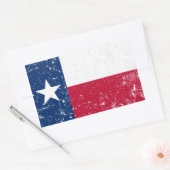 Sticker Rectangulaire Drapeau texan de Grunge en détresse (Enveloppe)