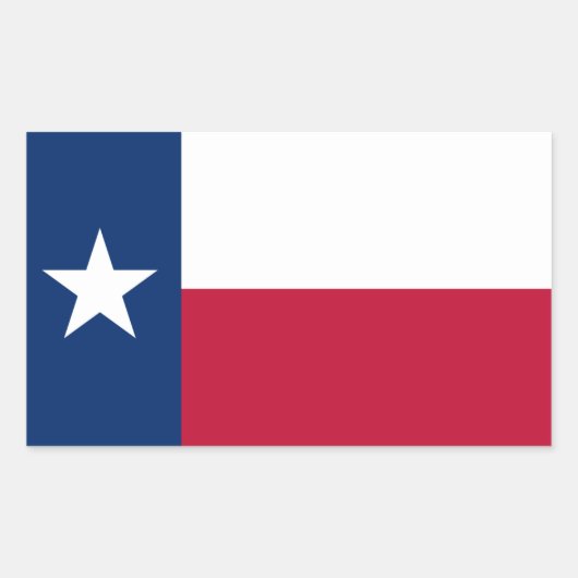 Sticker Rectangulaire Drapeau texan, Drapeau du Texas (Devant)