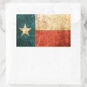Sticker Rectangulaire Drapeau texan soufflé et usé (Sac)