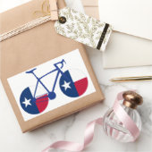 Sticker Rectangulaire Drapeau Texas Cyclisme (Cadeaux)