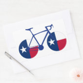 Sticker Rectangulaire Drapeau Texas Cyclisme (Enveloppe)