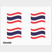 Sticker Rectangulaire Drapeau thaïlandais (Feuille)