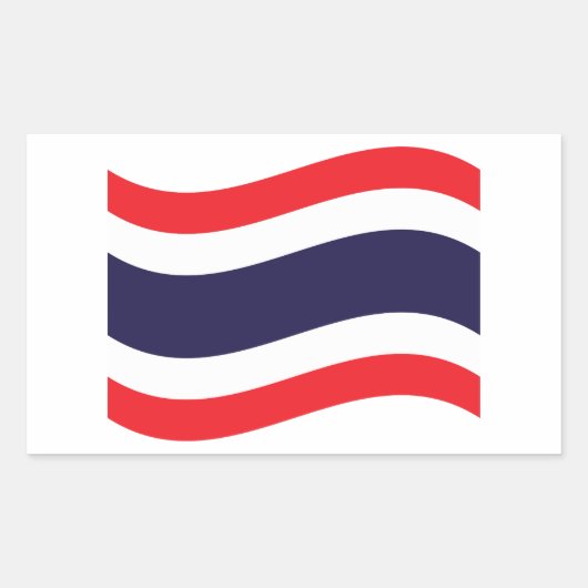 Sticker Rectangulaire Drapeau thaïlandais (Devant)