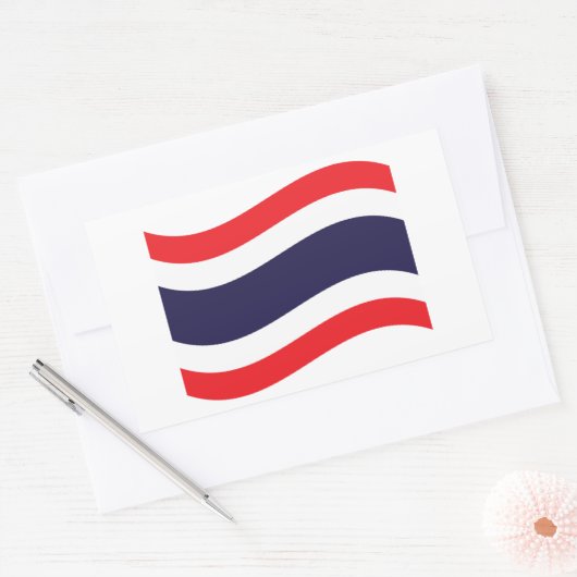 Sticker Rectangulaire Drapeau thaïlandais (Enveloppe)