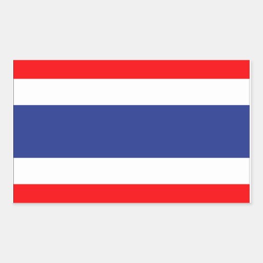 Sticker Rectangulaire Drapeau Thaïlande (Devant)