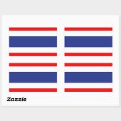 Sticker Rectangulaire Drapeau Thaïlande (Feuille)