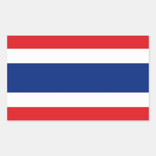Sticker Rectangulaire Drapeau Thaïlande (Devant)
