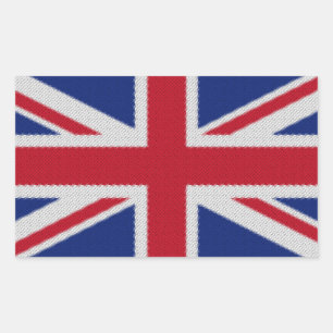 Sticker Rectangulaire Drapeau tissé Union Jack